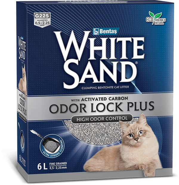 חול לחתולים פרמיום 10 ליטר White-Sand-ODOR LOCK PLUS