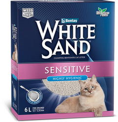 חול לחתולים פרמיום 10 ליטר White Sand -SENSETIVE