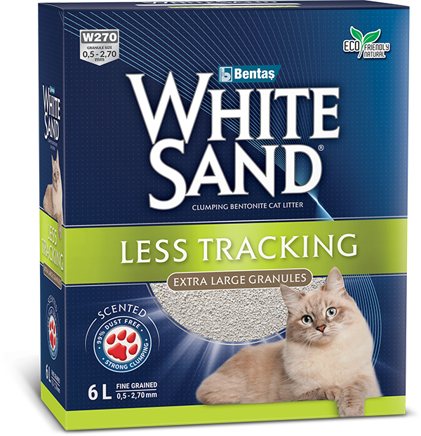 חול לחתולים פרמיום 10 ליטר White Sand - LESS TRACKING