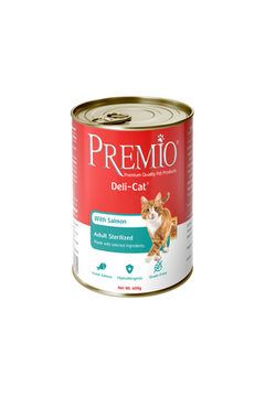 שימור פרמיו לחתול במרקם פטה בטעם סלמון 400 גרם